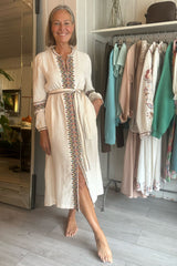 XIRENA GABRIELLA DRESS IN OYSTERETTE