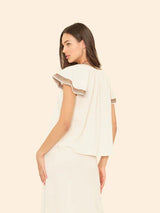 XIRENA AUBRY TOP IN OYSTERETTE