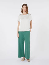 WEEKEND MAX MARA CROPPED SATIN TROUSERS