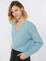 WEEKEND MAX MARA V-NECK ALPACA & COTTON SWEATER