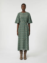 WEEKEND MAX MARA SILK CREPE DE CHINE DRESS IN LIGHT BLUE