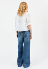 SKALL STUDIO CLEO BLOUSE IN OPTIC WHITE