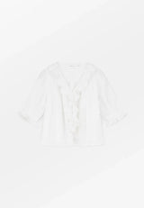 SKALL STUDIO CLEO BLOUSE IN OPTIC WHITE