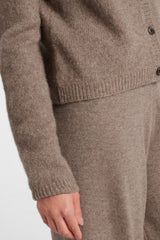 LISA YANG CASHMERE & SILK FELICIA CARDIGAN IN NOUGAT