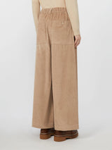 WEEKEND MAX MARA CROPPED VELVET COTTON PANTS