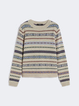 WEEKEND MAX MARA WOOL AND ALPACA JACQUARD SWEATER