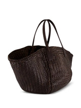DRAGON DIFFUSION THERESA WOVEN SHOPPER IN DARK BROWN