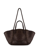DRAGON DIFFUSION THERESA WOVEN SHOPPER IN DARK BROWN