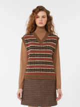 WEEKEND MAX MARA JAQUARD WOOL & ALPACA SWEATER-VEST