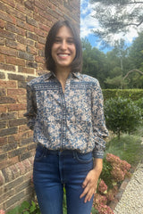 MAISON HOTEL STELLA BLOUSE IN TEAL