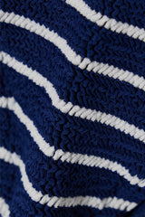 HUNZA G NADINE STRIPED BIKINI IN NAVY STRIPE