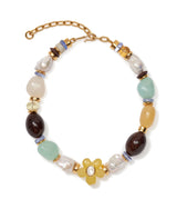 LIZZIE FORTUNATO MISTFLOWER NECKLACE IN LIMONCELLO