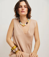 LIZZIE FORTUNATO MISTFLOWER NECKLACE IN LIMONCELLO