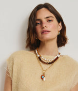 LIZZIE FORTUNATO PIET HOOP EARRINGS IN BITTER ORANGE