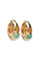 LIZZIE FORTUNATO PIET HOOP EARRINGS IN BITTER ORANGE