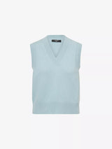 WEEKEND MAX MARA CASHMERE GILET IN LIGHT TURQUOISE