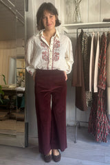 PRE-OWNED FRAME VELVET PANTS RRP £495 S