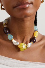 LIZZIE FORTUNATO MISTFLOWER NECKLACE IN LIMONCELLO