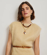 LIZZIE FORTUNATO CABANA NECKLACE IN BLOOD ORANGE