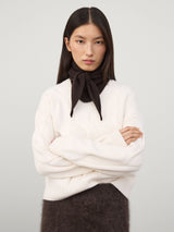 LISA YANG FLORIANNE SCARF IN DARK OAK