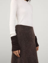 LISA YANG ZARIE ARM WARMERS IN DARK OAK