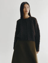 LISA YANG WINROE CABLE KNIT CASHMERE CARDIGAN