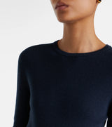 LISA YANF VIVIAN CASHMERE-BLEND TEE IN ECLIPSE