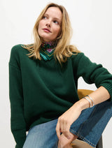 ALEX MILL NOTTINGHILL SWEATER IN GREEN