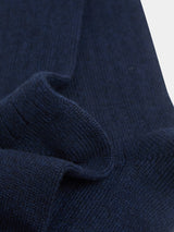MARIA LA ROSA WOMEN'S RIBBED CASHMERE SOCKS IN NAVY