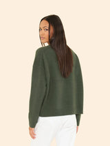 XIRENA CASHMERE LELA SWEATER IN MYRTLE GREEN