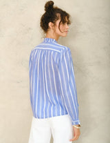 M.A.B.E. CHRISSIE TOP BLUE STRIPE