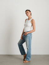ALEX MILL EVERYDAY RIBBED TANK IN WHITE