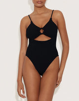 HUNZA G CRYSTAL SWINSUIT IN BLACK