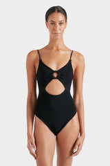 HUNZA G CRYSTAL SWINSUIT IN BLACK