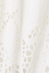 THIERRY COLSON SCARLETTA pleated broderie anglaise linen and cotton-blend blouse