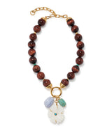 LIZZIE FORTUNATO DESERT BLOOM TIGERS EYE NECKLACE