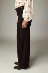 MAISON HOTEL GIULIETTA PANT IN DARK BROWN