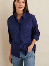 ALEX MILL OVERSIZED SHIRT IN BLUE