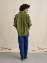 ALEX MILL KEEPER OVERSIZED SHIRT IN ARMY GREEN