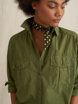 ALEX MILL KEEPER OVERSIZED SHIRT IN ARMY GREEN