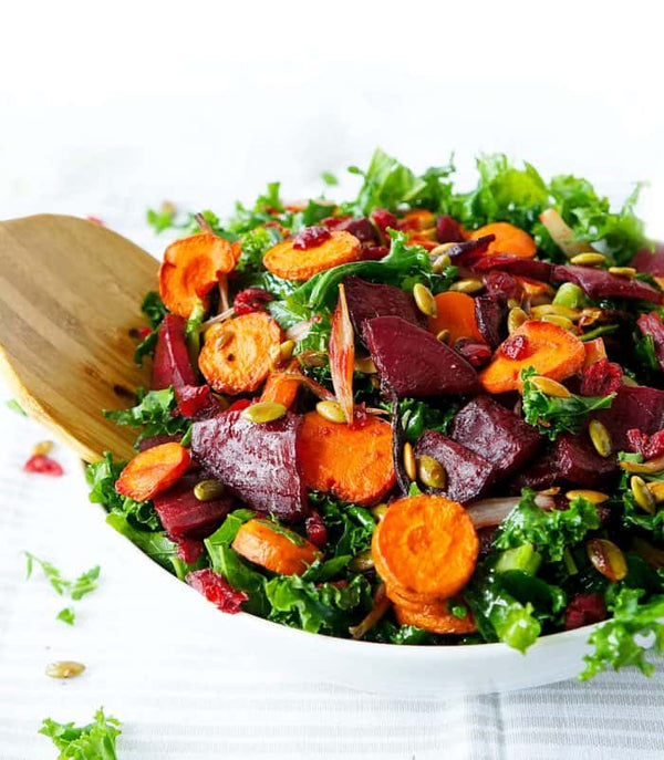 WARM ROASTED BEETROOT & KALE SALAD