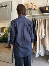 PRE-OWNED A.SHIRT SHIRT IN NAVY POPLIN  S  RRP £365