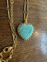 PRE-OWNED SARA LASHAY TURQUOISE & GOLD PENDANT RRP £345