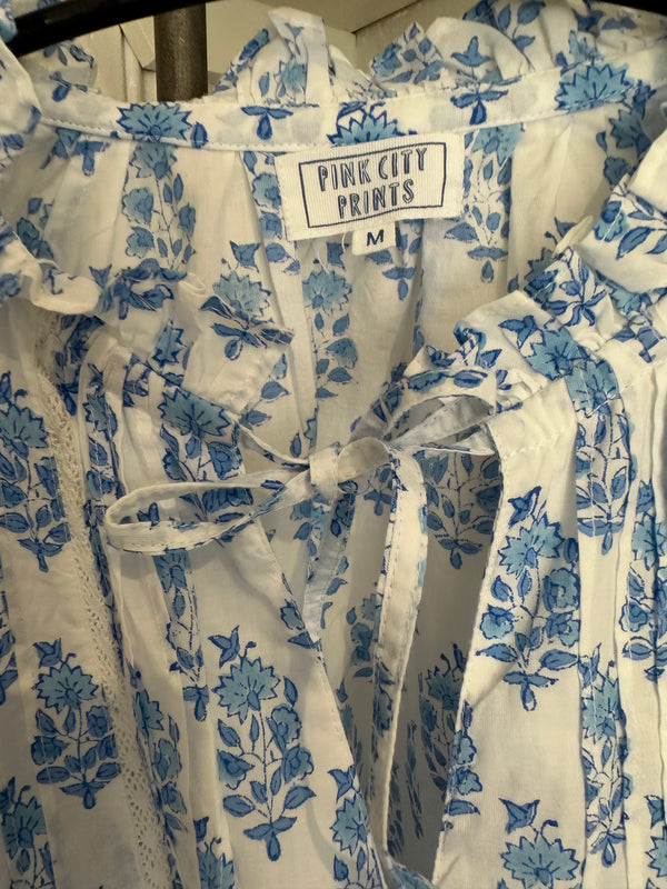 PRE-OWNED PINK CITY PRINTS BLOUSE M RRP £125