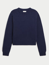 SUZIE KONDI KISMET CASHMERE SWEATER IN NAVY