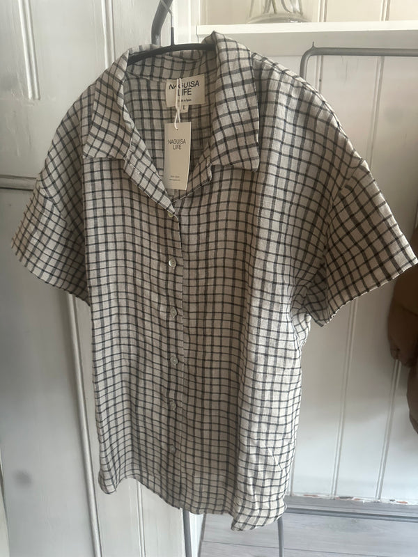 PRE-OWNED SOFT LINEN SHIRT ( with tags) L RRP £175