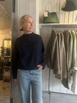 PRE-OWNED STUDIO WYLDER NAVY SWEATER S/M RRP £225