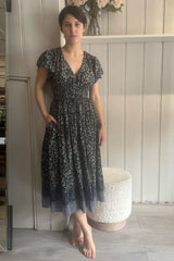 PRE-OWNED ULLA JOHNSON MIDI DRESS XS RRP £495
