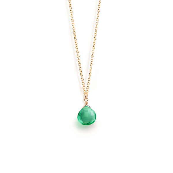 WANDERLUST GREEN QUARTZ SEAFOAM PENDANT