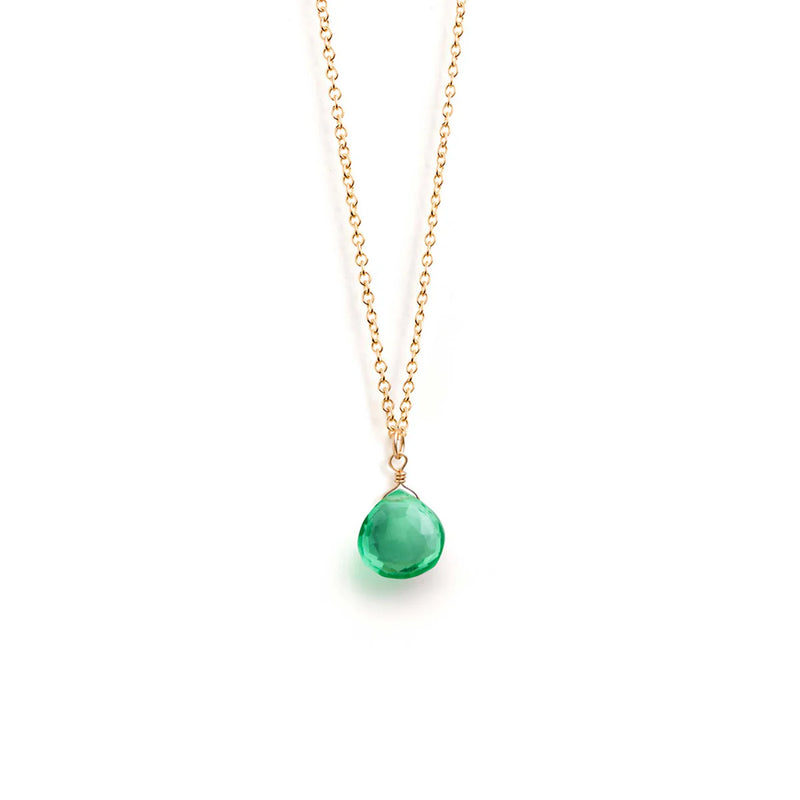 WANDERLUST GREEN QUARTZ SEAFOAM PENDANT
